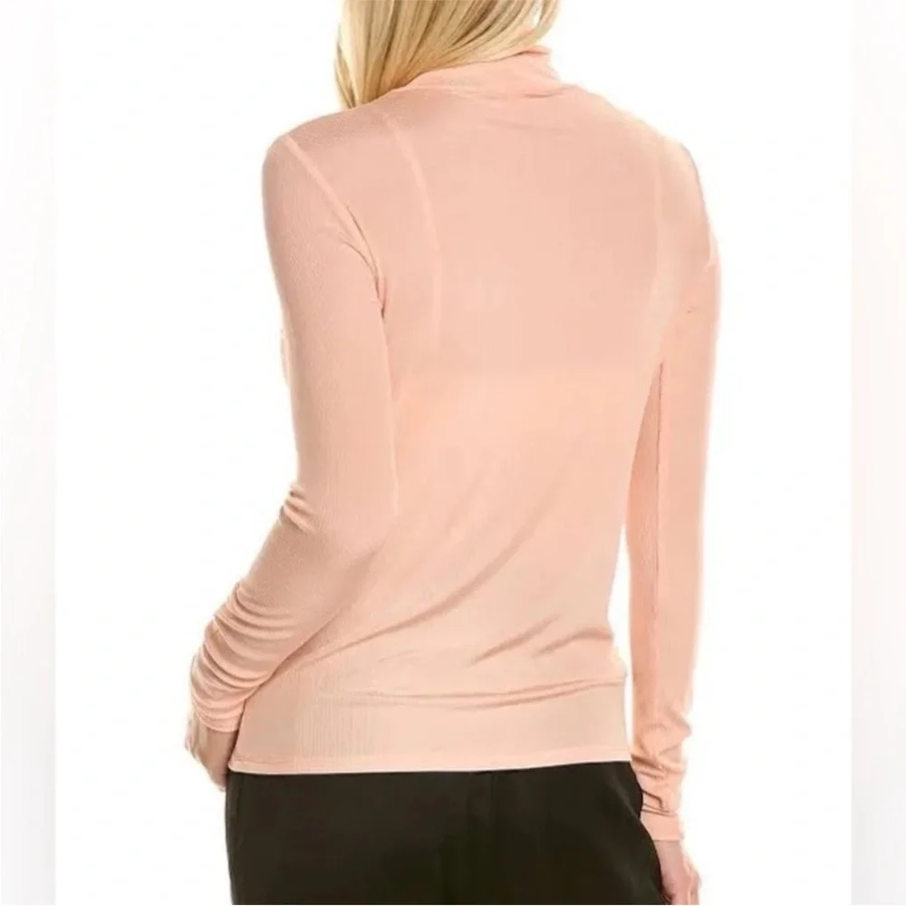 St. John Turtleneck Stretch Top Ribbed Long Sleeve Light Green Size XS - Picture 8 of 8